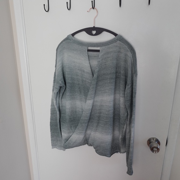 Prana Nightingale Ombré Stripe Cross Back Sweater XL Casual Wool Blend - Picture 11 of 12